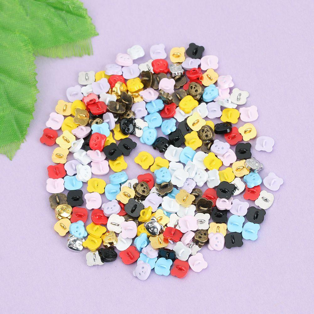 YVE Set 20 Nút Nhựa Hình Gấu Trúc 5mm Dễ Thương Trang Trí Quần Áo Búp Bê
