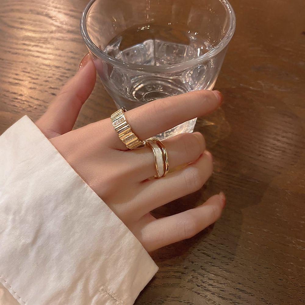 Nhẫn Vỏ Sò Cho Nữ|Kim Loại Thanh Lịch Đơn Giản Sang Trọng|Trang Sức Thời Trang