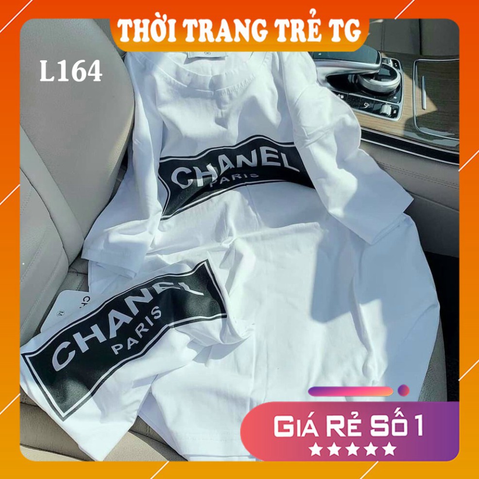Áo thun 💕𝑭𝒓𝒆𝒆𝒔𝒉𝒊𝒑💕 Áo phông form rộng dáng Unisex L164, mặc cặp, nhóm, lớp in chữ CN Paris