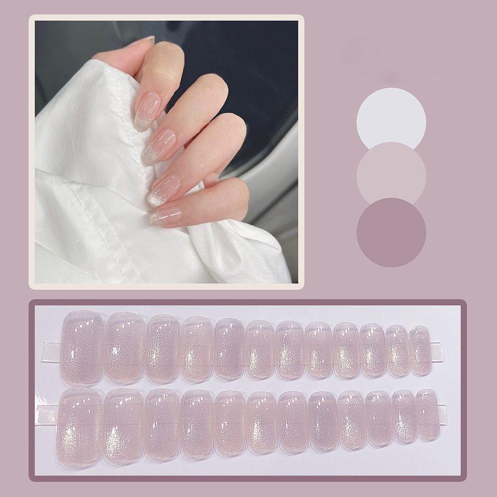 MIHAN1 Bộ 24 Móng Tay Giả Che Phủ Toàn Diện Tháo Rời Được