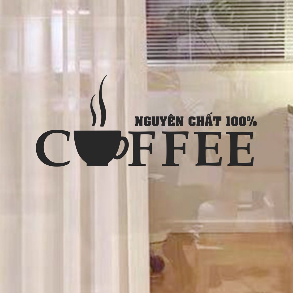 Decal dán trang trí quán coffe