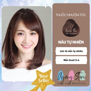 Thuốc nhuộm tóc NÂU TỰ NHIÊN tại nhà không tẩy chính hãng giá rẻ AYMY