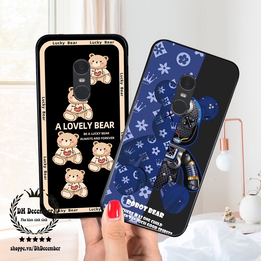Ốp lưng Xiaomi REDMI NOTE 4 / REDMI NOTE 4X / REDMI 5 PLUS in hình 3D lucky, gấu Brick xinh xắn - KHÔNG NÊN BỎ LỠ