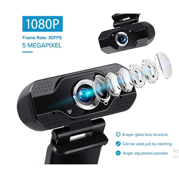 👑(Bảo hành 03 tháng) Webcam Kẹp 1080P Full HD V8 Màn Hình Tích Hợp Míc - Webcam Máy Tính Hỗ Trợ Học Trực Tuyến, để bàn