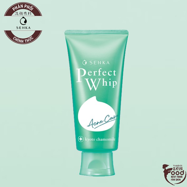 Sữa Rửa Mặt Tạo Bọt Dành Cho Da Mụn Senka Perfect Whip Acne Care