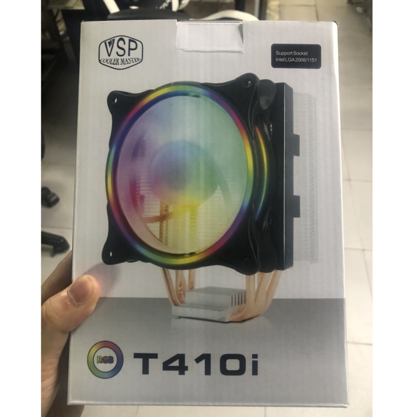 Quạt Tản Nhiệt CPU VSP COOLER MASTER T410I Có LED RGB Cực Đẹp, Fan CPU Làm Mát Cực Nhanh, FAN