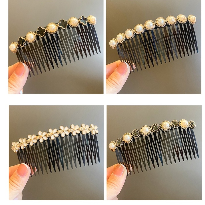 Lược cài mái đính hoa đính hạt sang trọng Filibra, phụ kiện tóc nữ CT043