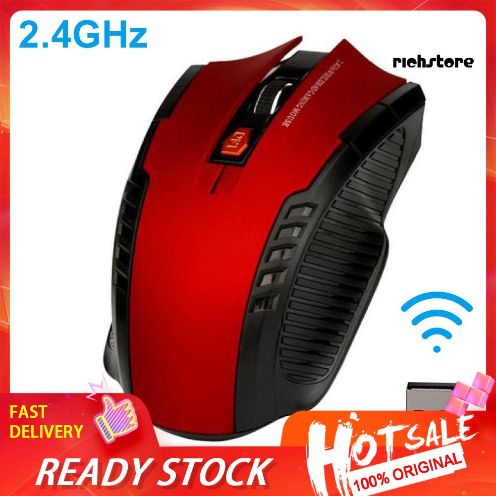 Chuột Gaming Không Dây 6 Phím 1600dpi 2.4ghz Cho Pc / Laptop
