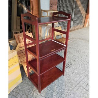 Kệ Lò Vi Sóng 4 Tầng Bằng Gỗ Sơn Pu Cao Cấp