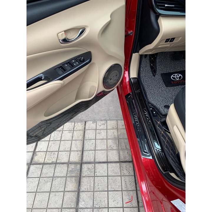 Ốp Trang trí Màng Loa xe Toyota Vios 2019- 2020- 2021- 2022, chất liệu Titan Cao Cấp chuẩn phom xe