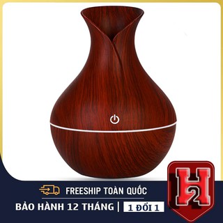❤️ tặng kèm tinh dầu❤️ máy xông tinh dầu vân gỗ mini
