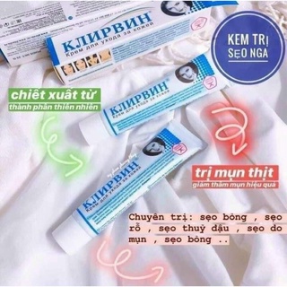 Kem liền sẹo, kem mờ sẹo klirvin 25gr của nga chính hãng.