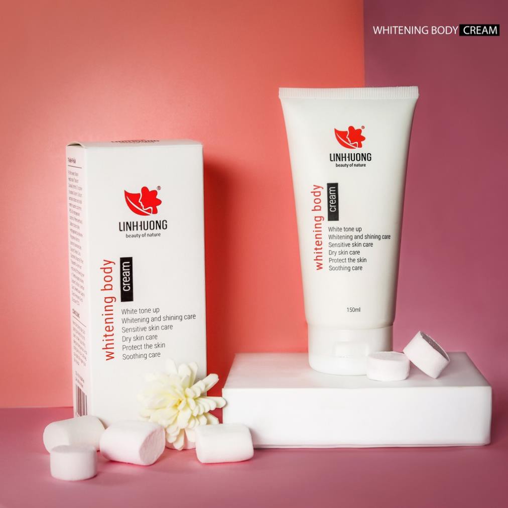 Kem Body Dưỡng Trắng Da An Toàn Hiệu Quả Whitening Body Cream Chính Hãng Linh Hương 150ml