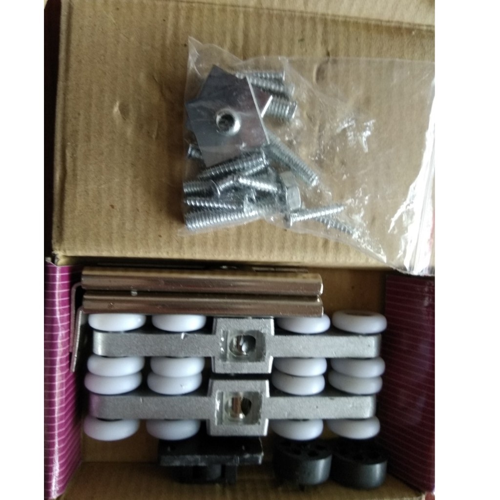 Bánh Xe Treo Con Trượt Cửa Lùa Nhôm 4 bánh, 8 bánh