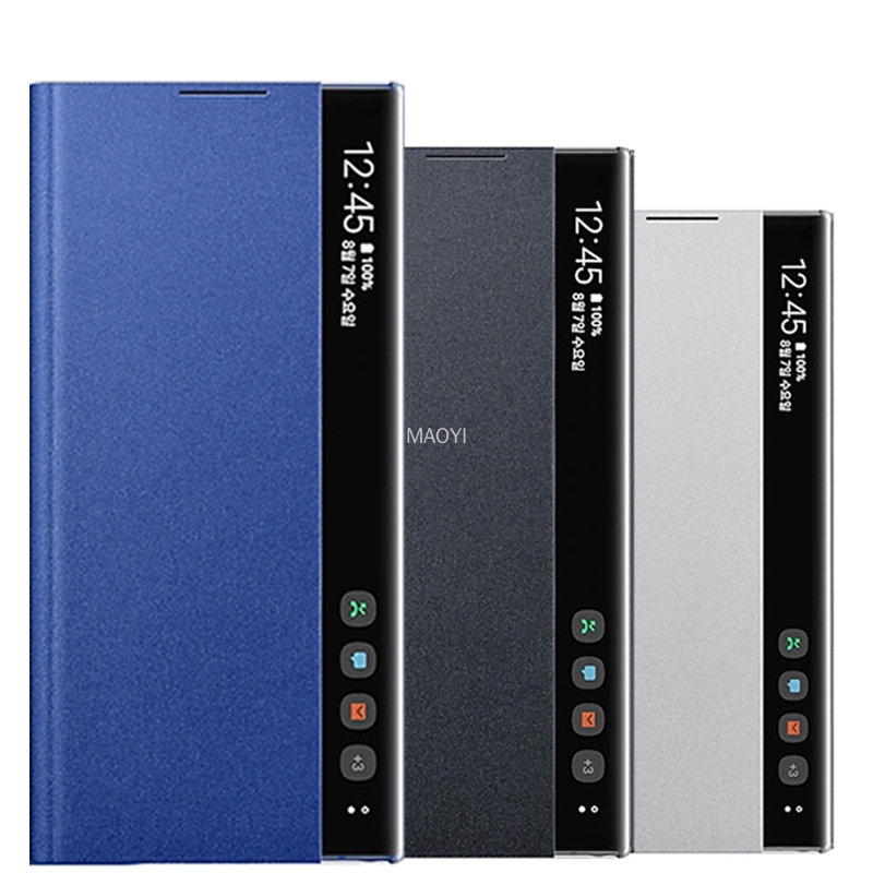 Ốp điện thoại nắp lật tráng gương cho Samsung Galaxy Note10 Note10PLUS Note X Note10 Note 10 PLUS NoteX