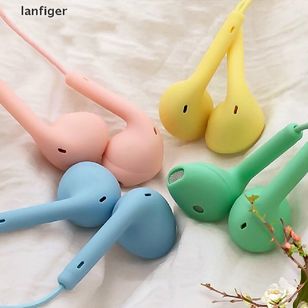 Tai Nghe Thể Thao Lanf Có Dây 8 Màu Đầu Cắm 3.5mm Tích Hợp Micro