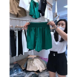Quần Đùi Nữ Cạp Cao Vải Vitex Lụa Không Nhăn