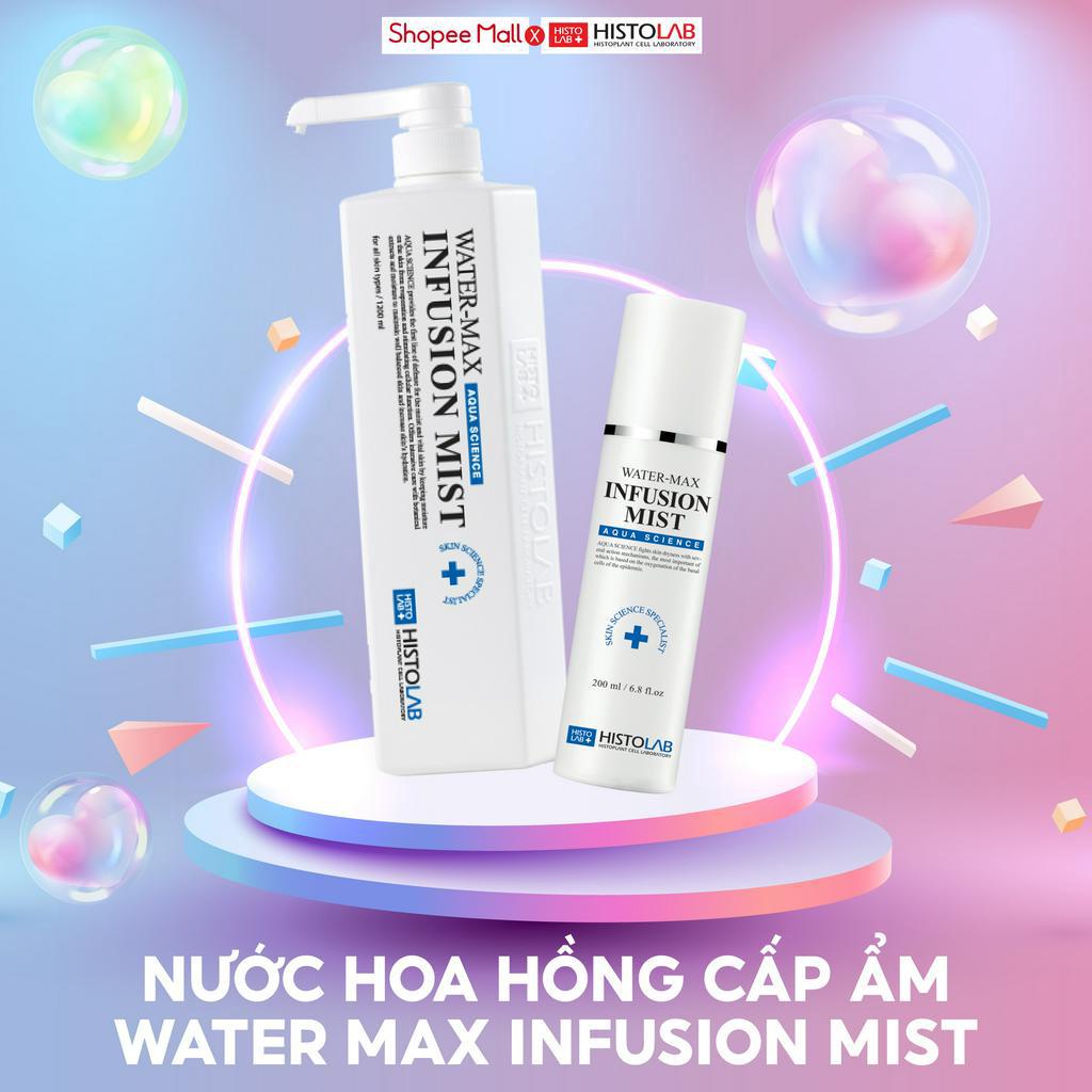 Nước Hoa Hồng Cấp Ẩm HISTOLAB Water - Max Infusion Mist 1200ml - Toner Cấp Ẩm , Tăng Khả Năng Đàn Hồi