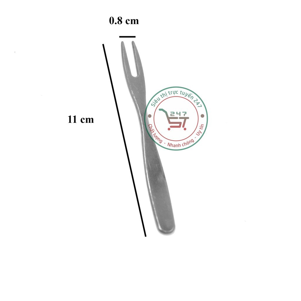 [1k] Nĩa 2 chia inox Nĩa ăn ốc Nĩa ăn trái cây inox