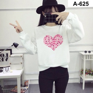 Áo nỉ trái tim hồng có bigsize
