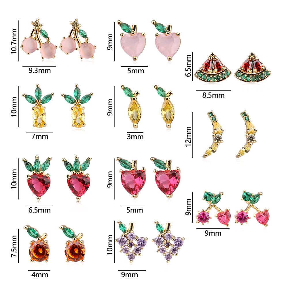 1 Đôi Bông Tai Hình Trái Cây Thời Trang Dành Cho Nữ