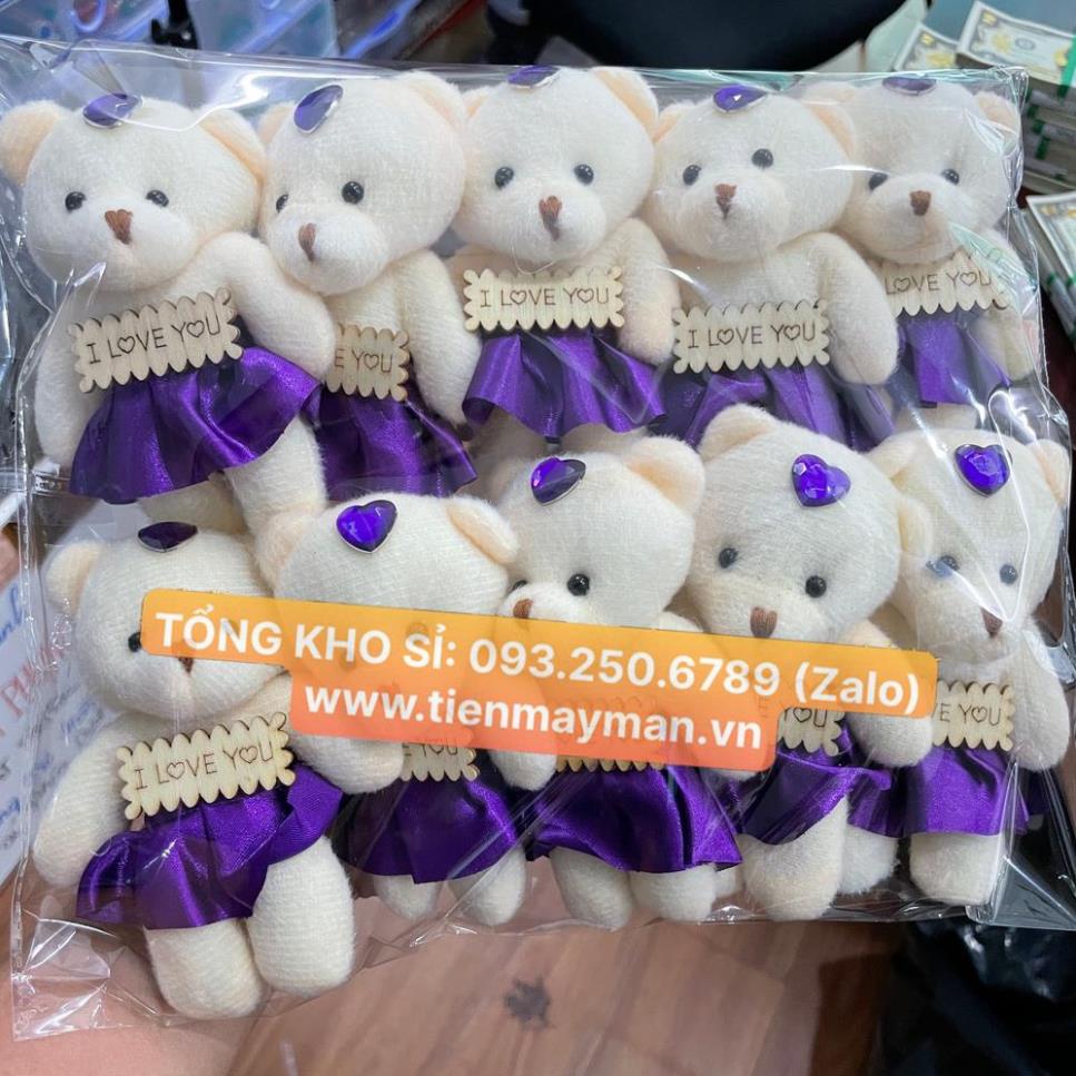 Combo 10 Gấu bông nhỏ thiết kế dễ thương