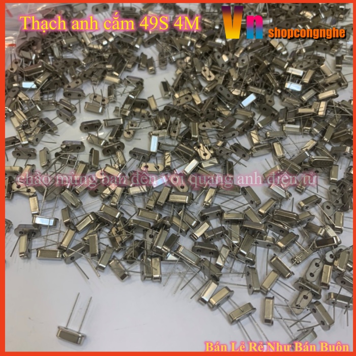 Thạch anh cắm 49S DIP 4Mhz 4M hai chân vỏ sắt