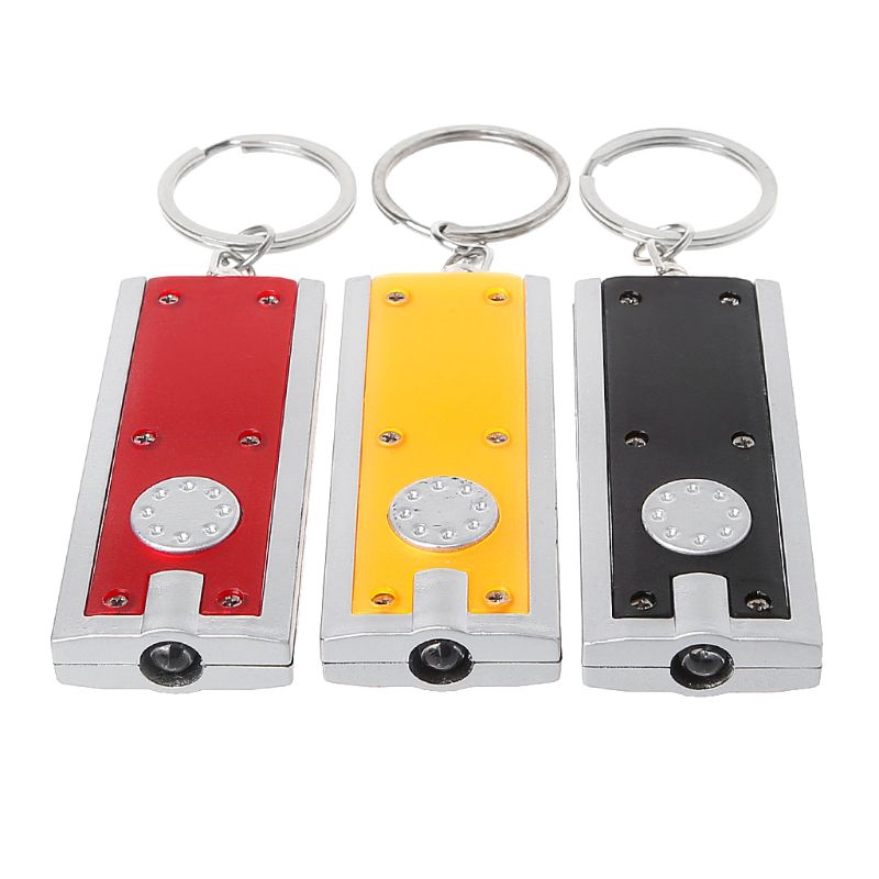 ✿Đèn Pin Mini Siêu Sáng Bằng Nhựa Có Móc Khóa Tiện Lợi