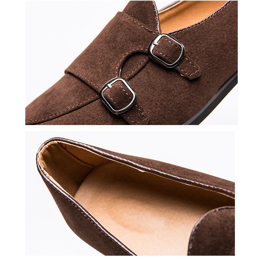 Kl2811 Suede Leather Shoes Trendy For Men