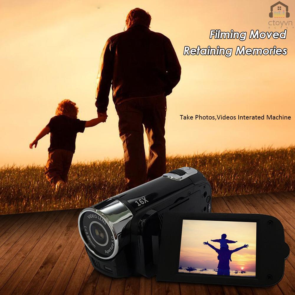 Camera kỹ thuật số 16X F-ocus Zoom thiết kế màn hình 2.7inch hỗ trợ thẻ nhớ TFT | BigBuy360 - bigbuy360.vn