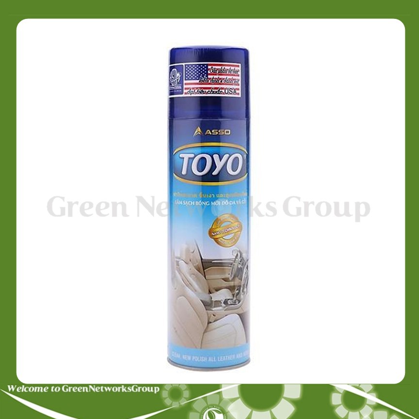 Chai Xịt Tẩy Đánh Bóng Đồ Da Vỏ Xe Đồ Nhựa Cứng Đồ Gỗ Nội Thất 500ml TOYO Greennetworks