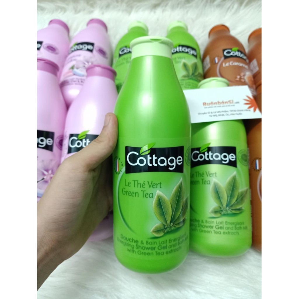 [Mua 2 Hỗ TRợ Vận Chuyên]Sữa Tắm Dưỡng Trắng Da Cottage Ngát Mùi Nước Hoa 750ml - Pháp