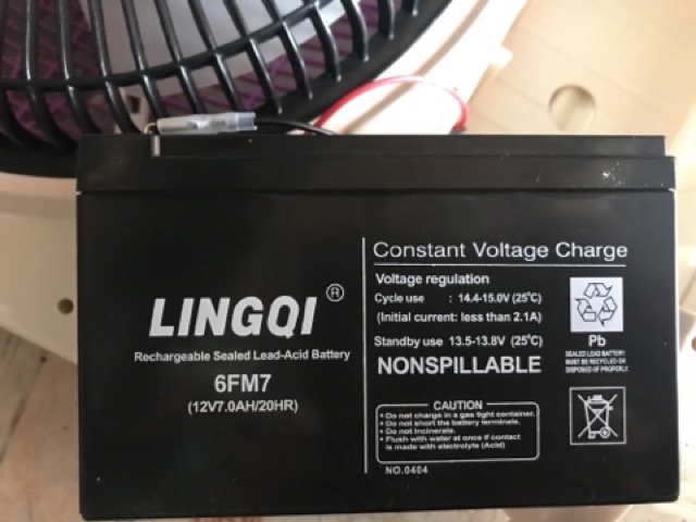 Bình ac quy tích điện Lingqi 12V/7Ah