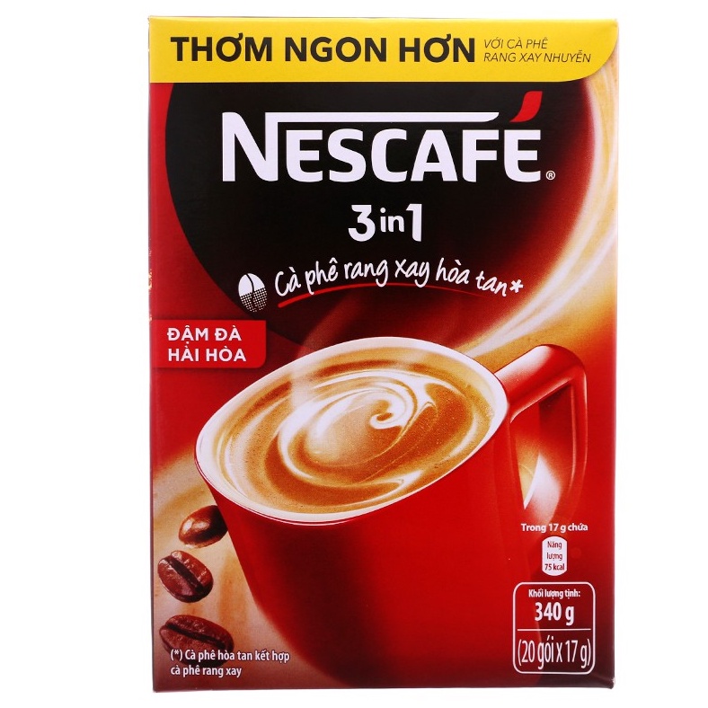 Cà phê Nescafe 3in1 Đậm đà hài hoà - Cà phê Nescafe 3 trong 1 Thơm Cà Phê Sữa Đá.
