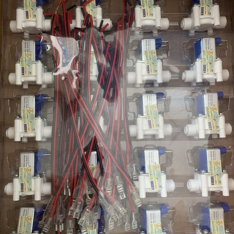 Van điện từ 24V dùng cho máy lọc nước RO, hàng loại 1 cút đấu nhanh tiện lợi phi 6