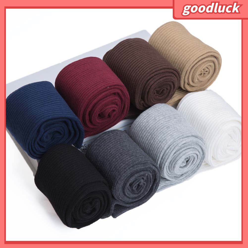 Vớ Dài Đan Móc Chất Liệu Cotton Mềm Mại Dày Dặn Giữ Ấm Mùa Đông Cho Nữ