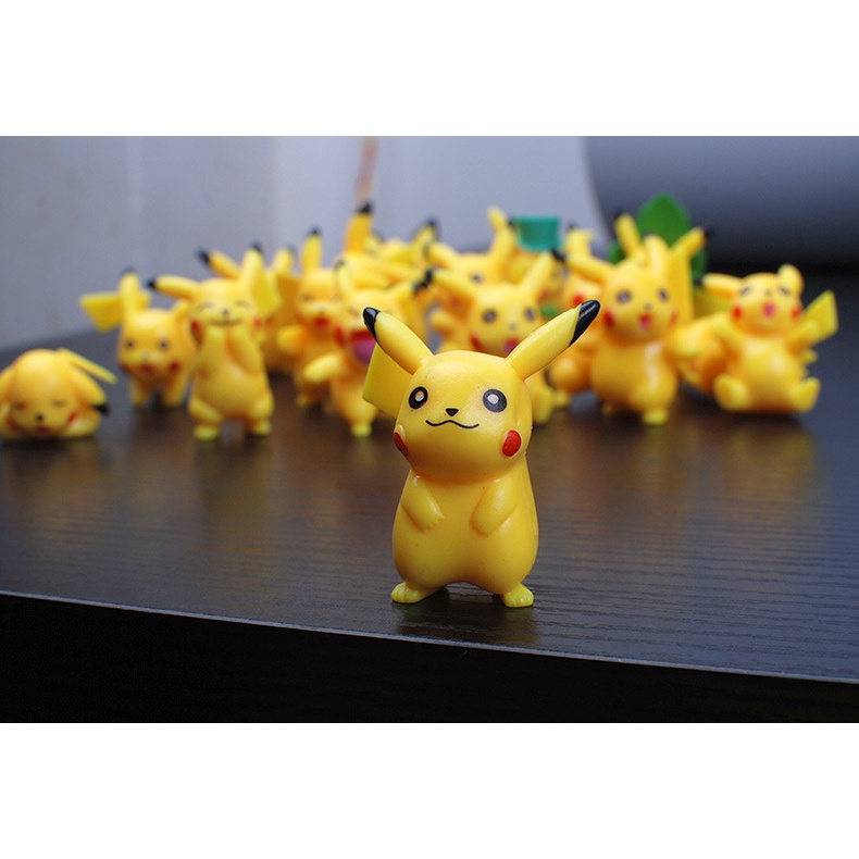 Set 18 mô hình Pi Kachiu cute, dùng trang trí góc làm việc gaming