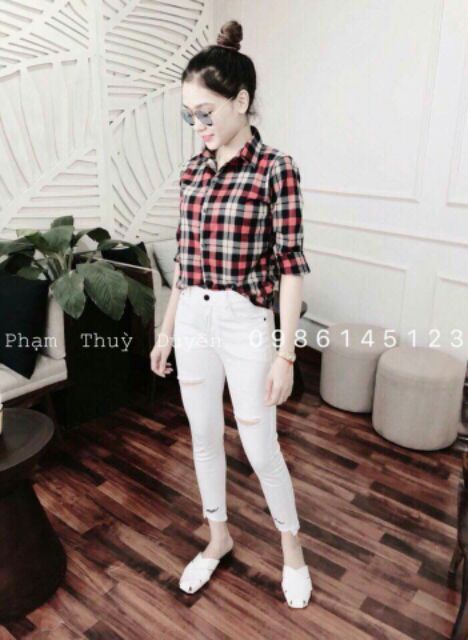 Áo sơmi kẻ tay dài hot hit | BigBuy360 - bigbuy360.vn