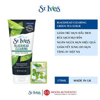 Sữa rửa mặt tẩy da chết dịu nhẹTrà Xanh ST.IVES 170G - Newlook