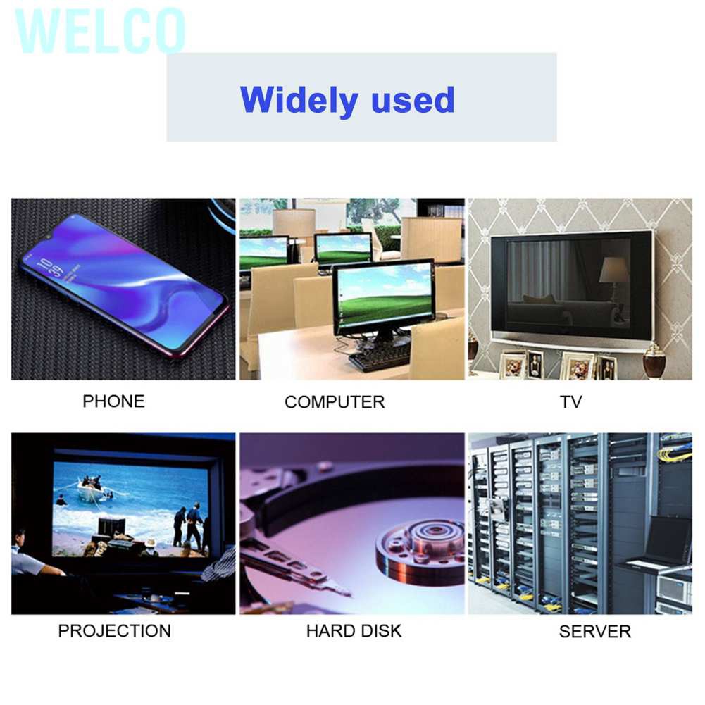 Welco Hub Adapter  Type‑C to HDMI Cable VGA Converter USB Plug and Play for Laptop Computer Business Presentations Conferences Training Courses