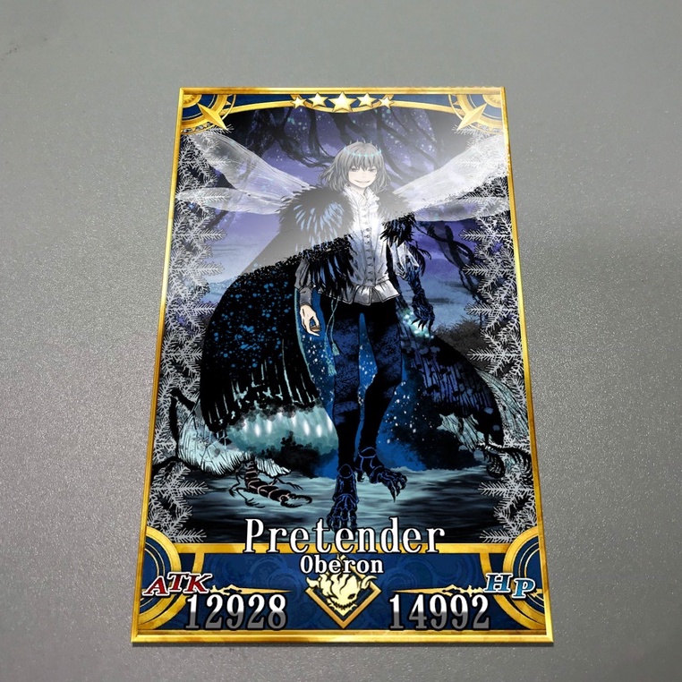 Thẻ bài custom card bánh xốp anime Fate/Grand Order FGO để sưu tầm tự chọn Oberon