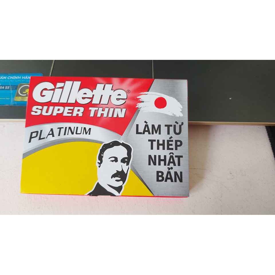 Lưỡi Lam Gillette super thin ông già màu đỏ 1 hộp 10 lưỡi