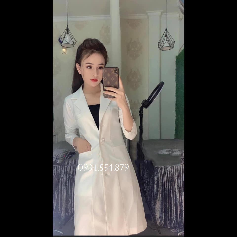 HT7287 - Đồng phục Áo Blouse, Spa, Thẩm Mỹ, Y Tá Điều Dưỡng, Phòng Khám, Bác Sĩ Phối Màu Cách Điệu Đẹp | BigBuy360 - bigbuy360.vn