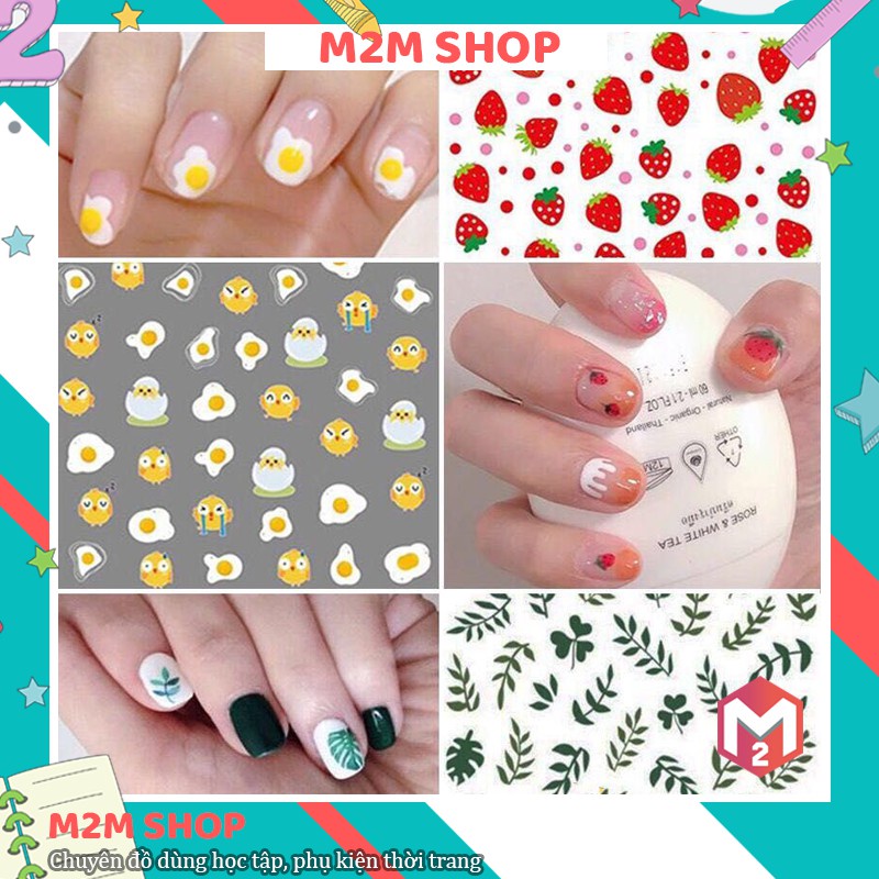 Miếng Dán Móng Tay Nhiều Hình Dễ Thương Xinh Xắn