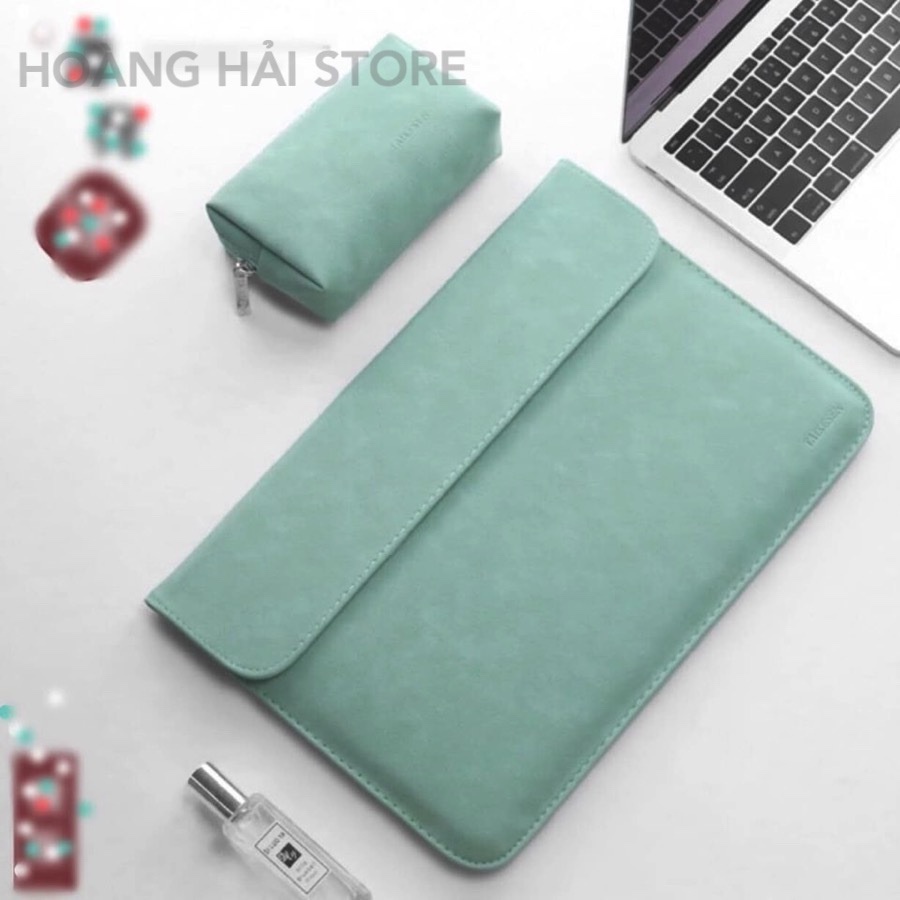 Bao da chống sốc cao cấp cho macbook, laptop, surface pro, hp envy, dell xps kèm ví đựng phụ kiện