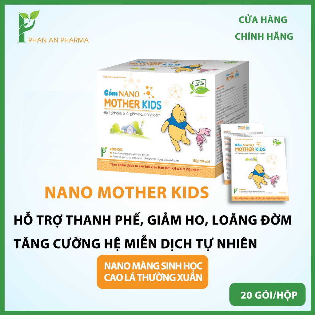 Cốm ho nano Mother Kids, cốm ho hỗ trợ thanh phế, giảm ho, loãng đờm mã -Phan An CN02