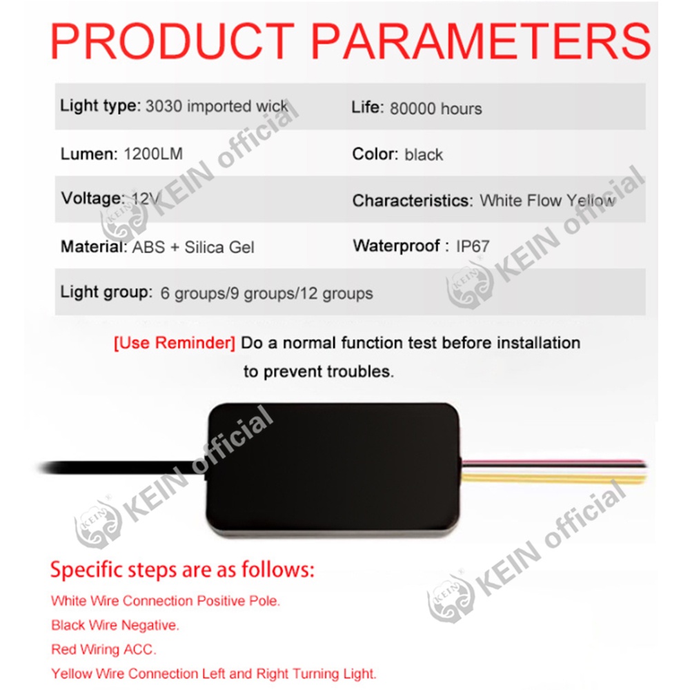 Set 2 đèn led kiểu mũi tên chống nước có thể dùng làm đèn xi nhan/đèn chạy ban ngày