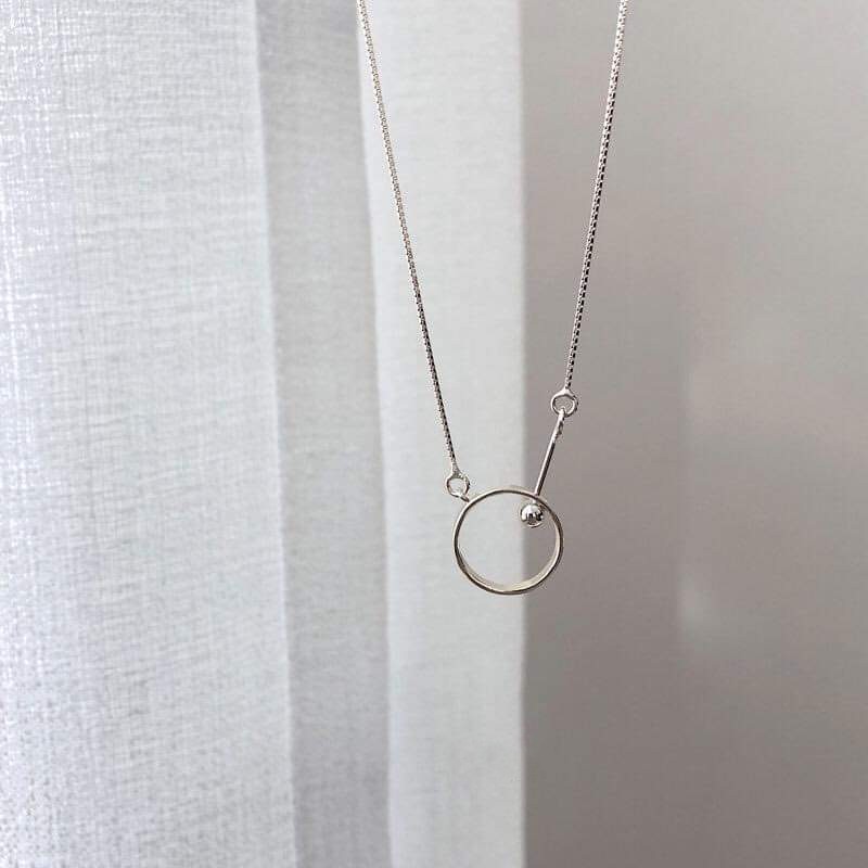 Dây chuyền bạc 925 Dây Circle cá tính cho nữ Van jewelry V10163