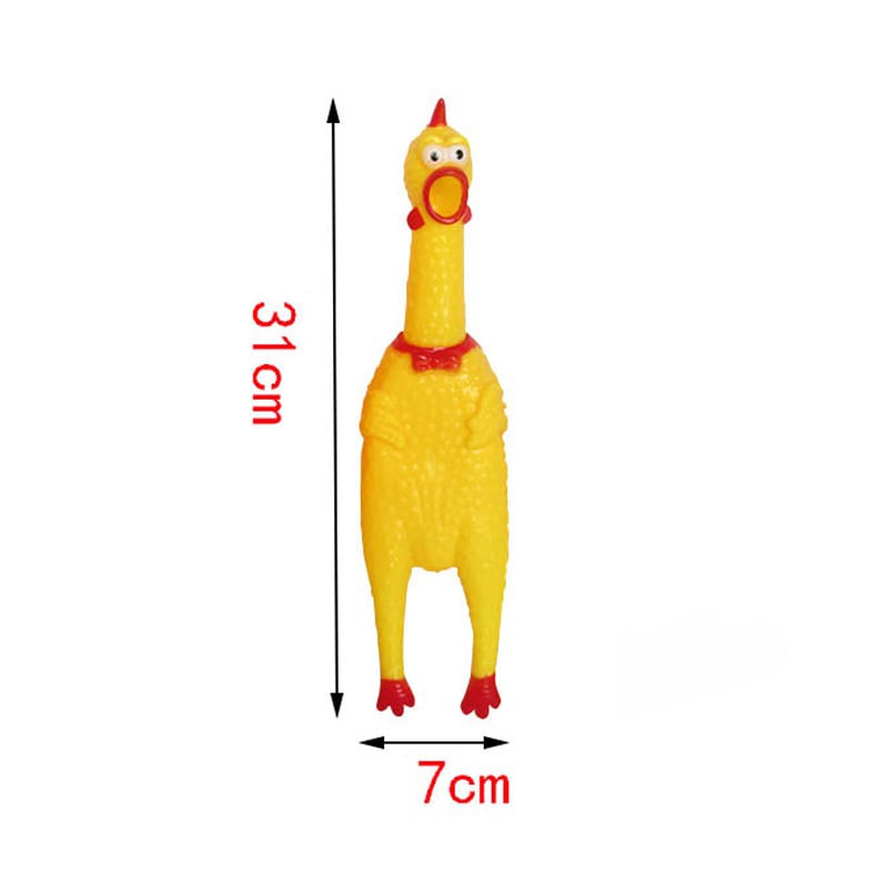 Đồ chơi con gà la hét cho chó mèo, shrilling chicken Kún Miu, gà la hét sz 30cm