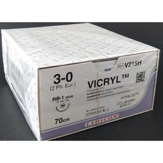 [Tép]Chỉ phẫu thuật Vicryl 3-0 Một kim tròn RB-1 (17mm 1/2c) 70cm  V215H